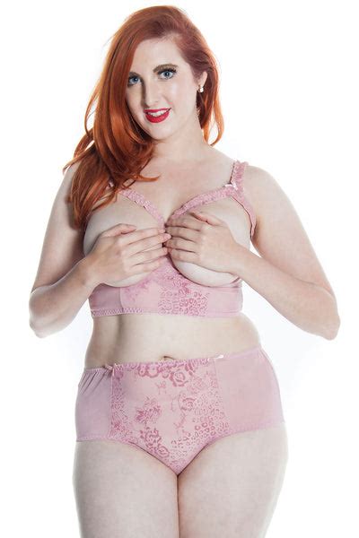 Plus Size Womens Long Line Open Cup Bra And High Rise Retro Panty 2 P Shirleymccoycouture