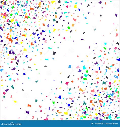 Colorful Confetti On White Background Stock Vector Illustration Of
