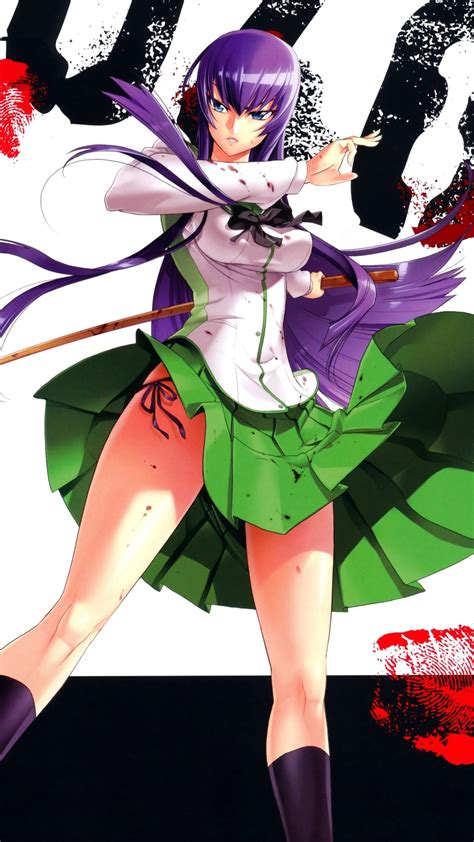 Highschool Of The Dead Saeko Busujima 1080x1920 Wallpaper