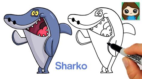 How To Draw Sharko The Great White Shark Zig And Sharko Çocuk