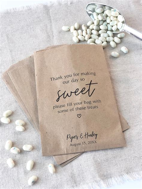 Wedding Treat Favor Bags Sweet Treat Bags Candy Buffet Bags Etsy Uk