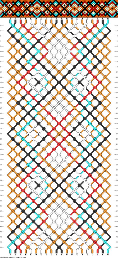 Choose between 80 different color combos. Pattern #81363 - friendship-bracelets.net