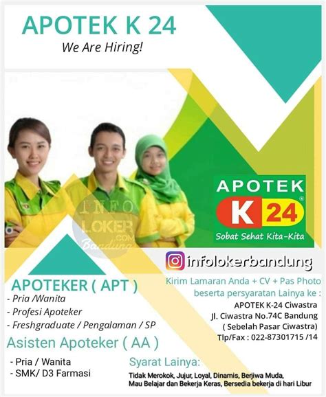 Www lowongankerja ws 25 positions pt nusa halmahera minerals. Lowongan Kerja Apotek K24 Bandung November 2018 - Info ...
