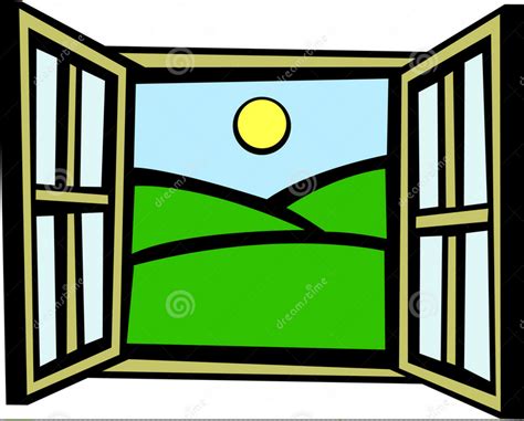 Fenster Modell Window Clipart Open Window Vector Illustration