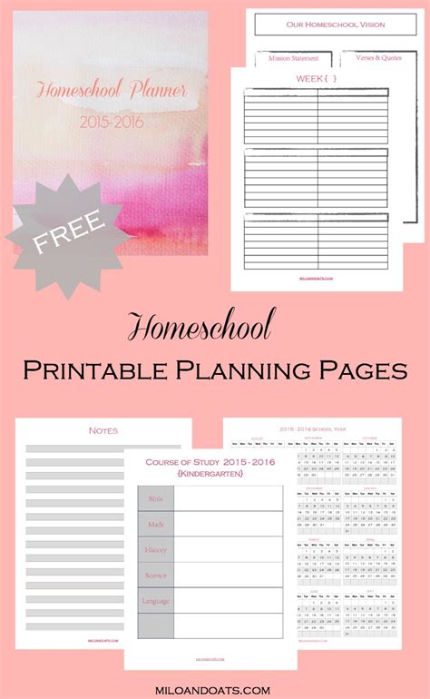 These undated monthly pages can be used. Free 2015-2016 Homeschool Lesson Planner