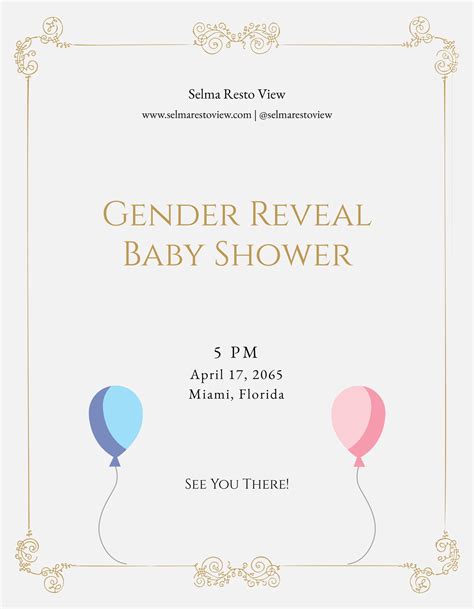 Gender Reveal Baby Shower Flyer In Psd Illustrator Pdf Word