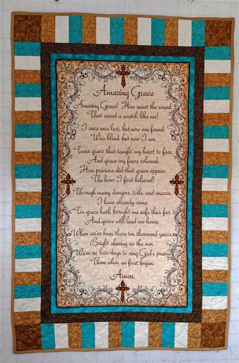 Amazing Grace Quilt Handmade Prayer Quilt Religious Fabric Etsy