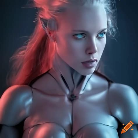 Ultrarealistic Depiction Of A Beautiful Female Space Warrior