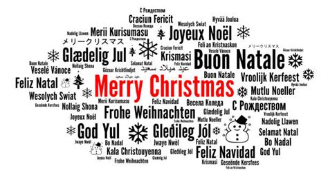 Merry Christmas Different Languages Illustrations Stock Photos