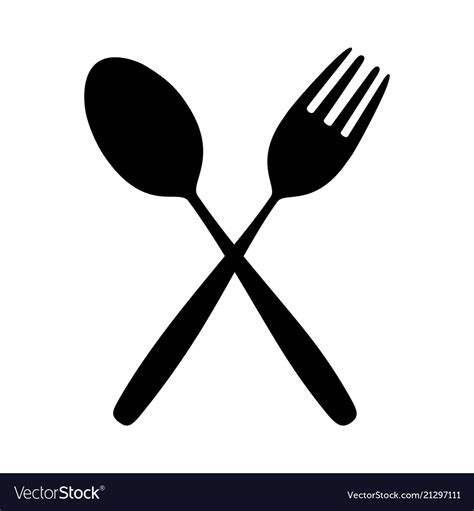 The best selection of royalty free spoon and fork icon vector art, graphics and stock illustrations. Icon spoon and fork on dining table for food Vector Image