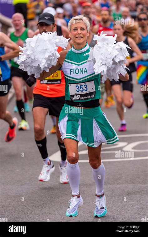 Fiona Carter Running In The Tcs London Marathon 2022 On Tower Bridge