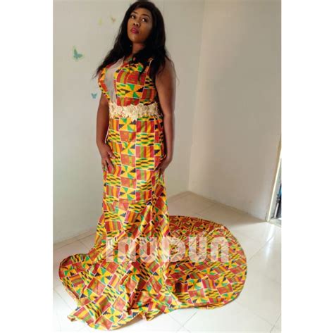 Kente African Prom Dress African Print Dresses African Clothing Styles African Wedding