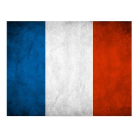 French Flag Tricolour France Drapeau National Postcard French