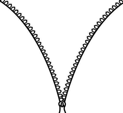 A Black And White Drawing Of A Zipper