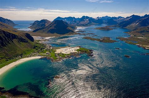 Panorama Beach Lofoten Islands Is An Archipelago In The County Of