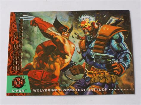 Fleer Ultra X Men 94 Base Trading Card 145 Wolverine Vs Cable A