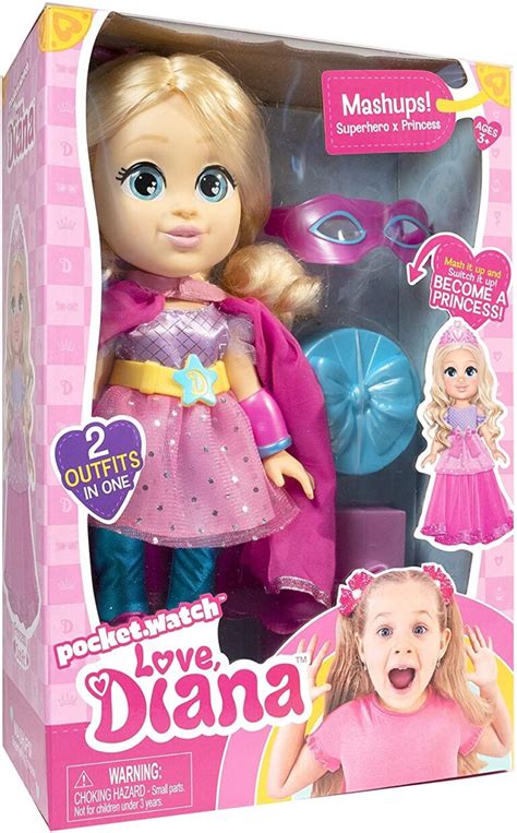 Love Diana 13 Inch Doll Mashup Princess To Superhero 79865 Atl Toys