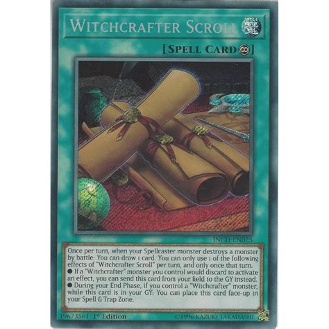 Yu Gi Oh Trading Card Game Witchcrafter Scroll Inch En025 Secret