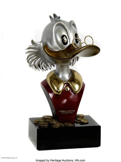 Carl Barks Uncle Scrooge Mcduck Of Duckburg Bronze Figurine Lot