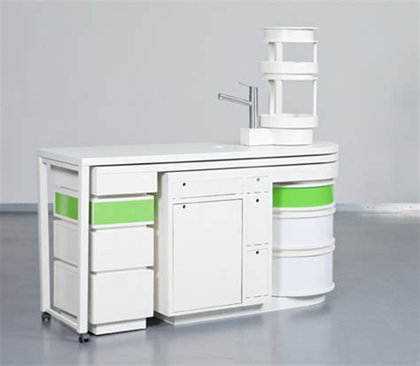 The affilato hide unit is created particularly for small apartments. multifunctional kitchen furniture designs - Iroonie.com