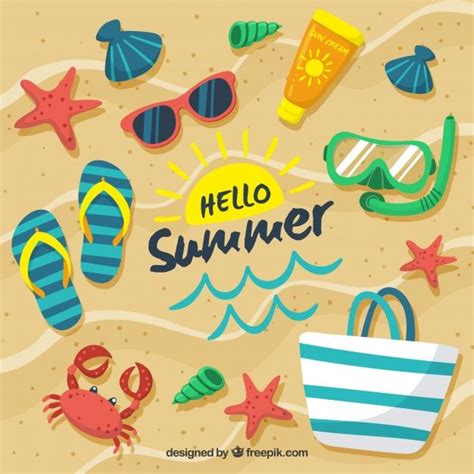 Hello Summer Beach Background Pictures Photos And Images