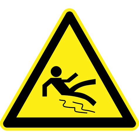 Download Slippery Floor Hazard Warning Sign Transparent Png Stickpng