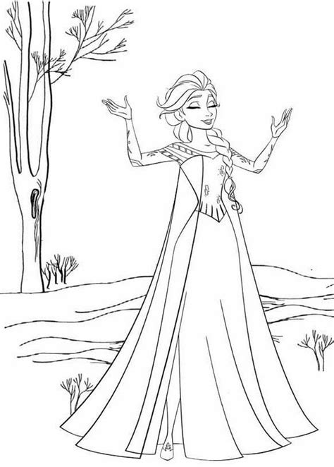 Cute olaf coloring pages collection. Beautiful Queen Elsa Coloring Page - Mitraland
