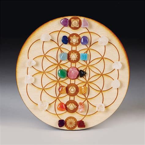 Well you're in luck, because here they come. Chakra Power Mandala Crystal Grid Wooden Base Large
