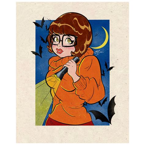 Jinkies Velma Art Print Scooby Doo Mid Century Fine Art Etsy