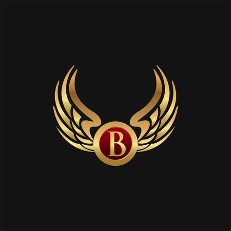 Luxury Letter B Emblem Wings Logo Design Concept Template 611455 Vector