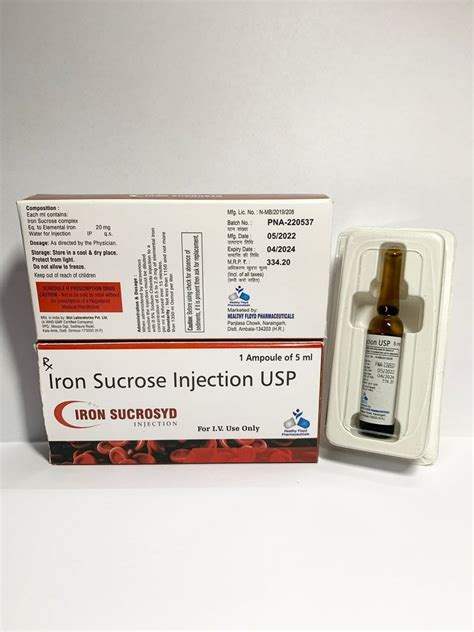 Iron Sucrose Injection Usp At Rs 22 Piece Pharmaceutical Injection In Naraingarh ID 27292267291