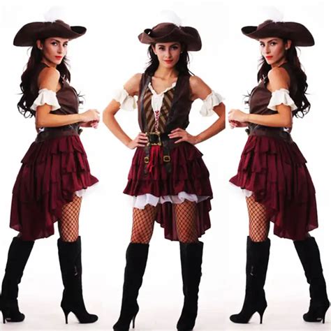 adult women deluxe sexy pirate costume pirates of caribbean female pirate captain cosplay fancy