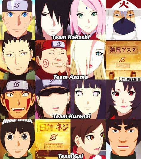 Older Versions Of Konoha S Teams Team Kakashi Naruto Sasuke Sakura Team Shikamaru