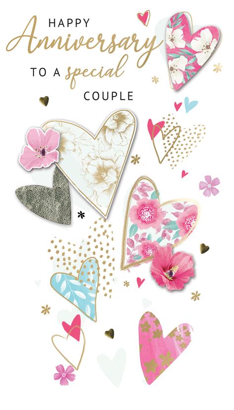 A Special Couple On Your Anniversary Card Embellished Champagne