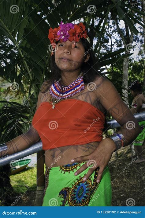 Native Embera Woman Panama Editorial Photography Image Of Tribe Plants 13220192