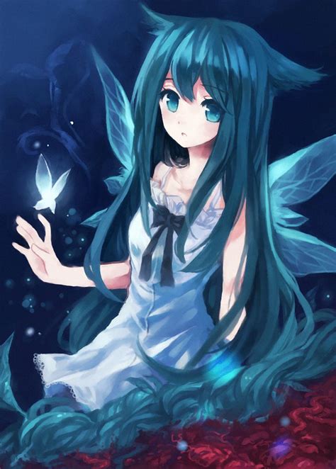 Anime Girl With Butterfly Anime Pinterest