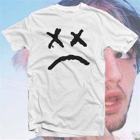Lil Peep Sad Face Camiseta Inspirada Etsy