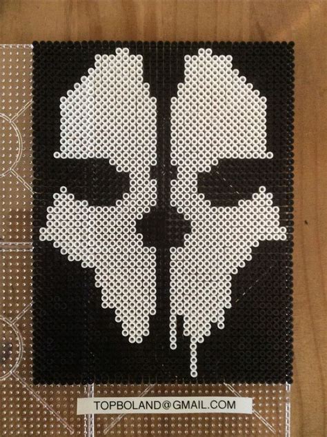 Call Of Duty Ghosts Cod Hama Beads Perler Beads Pixel Art Grille