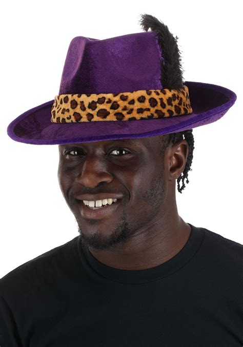 Purple Pimp Costume Hat Accessory