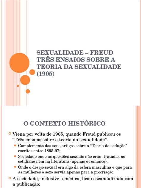 Sexualidade Freud Sigmund Freud Sexualidade