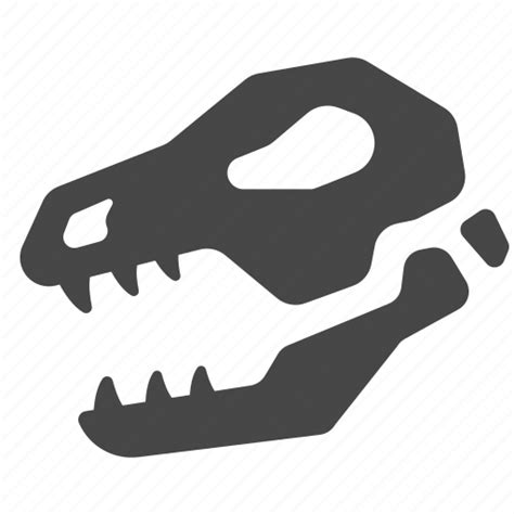 Bone, dinosaur, fossil, prehistoric, primitive, skull, stone age icon gambar png