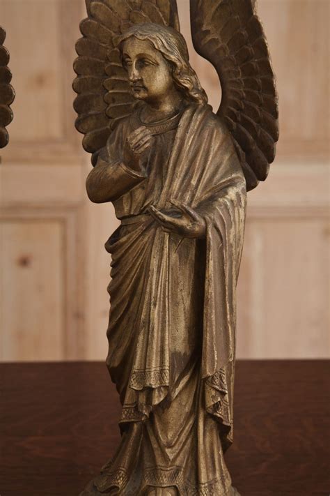 Pair Antique Bronze Angel Statues At 1stdibs
