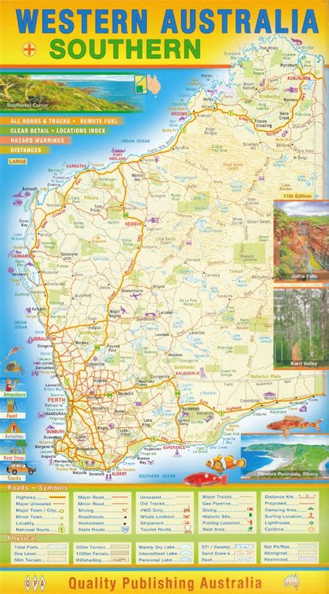 Buy Western Australia And Southern Wa Large Laminated Wall Map Qpa