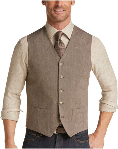 For suit shopping, qwear recommends topman, men's wearhouse, saint harridan, fourteen, indochino, tomboy tailors (for those in bay area), and j.crew. Joseph Abboud Taupe Stripe Vest - Men's Tailored Vests ...