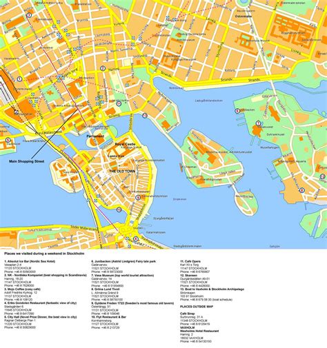 Stadtplan Von Stockholm Detaillierte Gedruckte Karten Von Stockholm