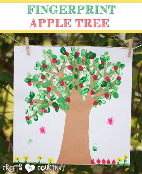 Fun To Make Fingerprint Apple Tree For Kids