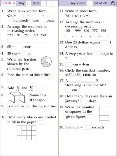 Grade 11 Math Worksheets Pdf