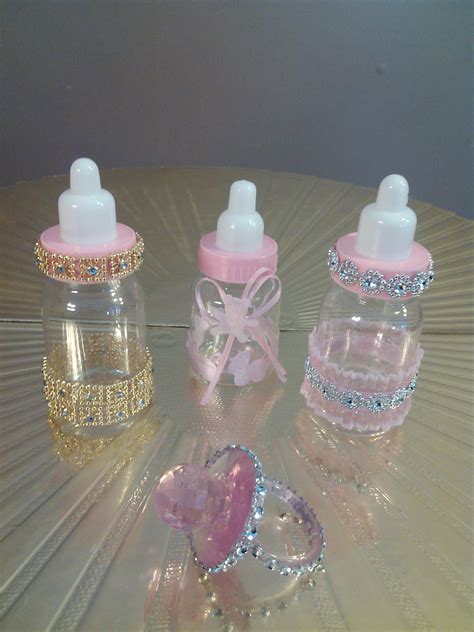 Creative Creations By Adrienne Pink Bling Bottles And Pacifier Favors