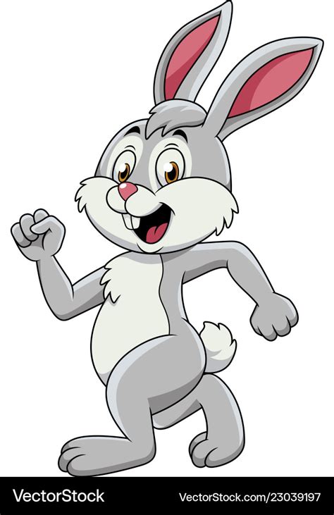 Cartoon Rabbit Running Royalty Free Vector Image