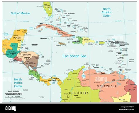 Central America And The Caribbean Map United States Map
